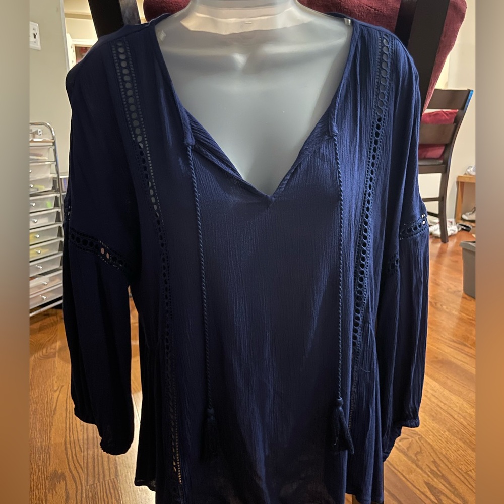 a.n.a Navy Swim Cover-Up